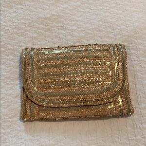 Sequin and straw clutch! ONLY USED ONCE